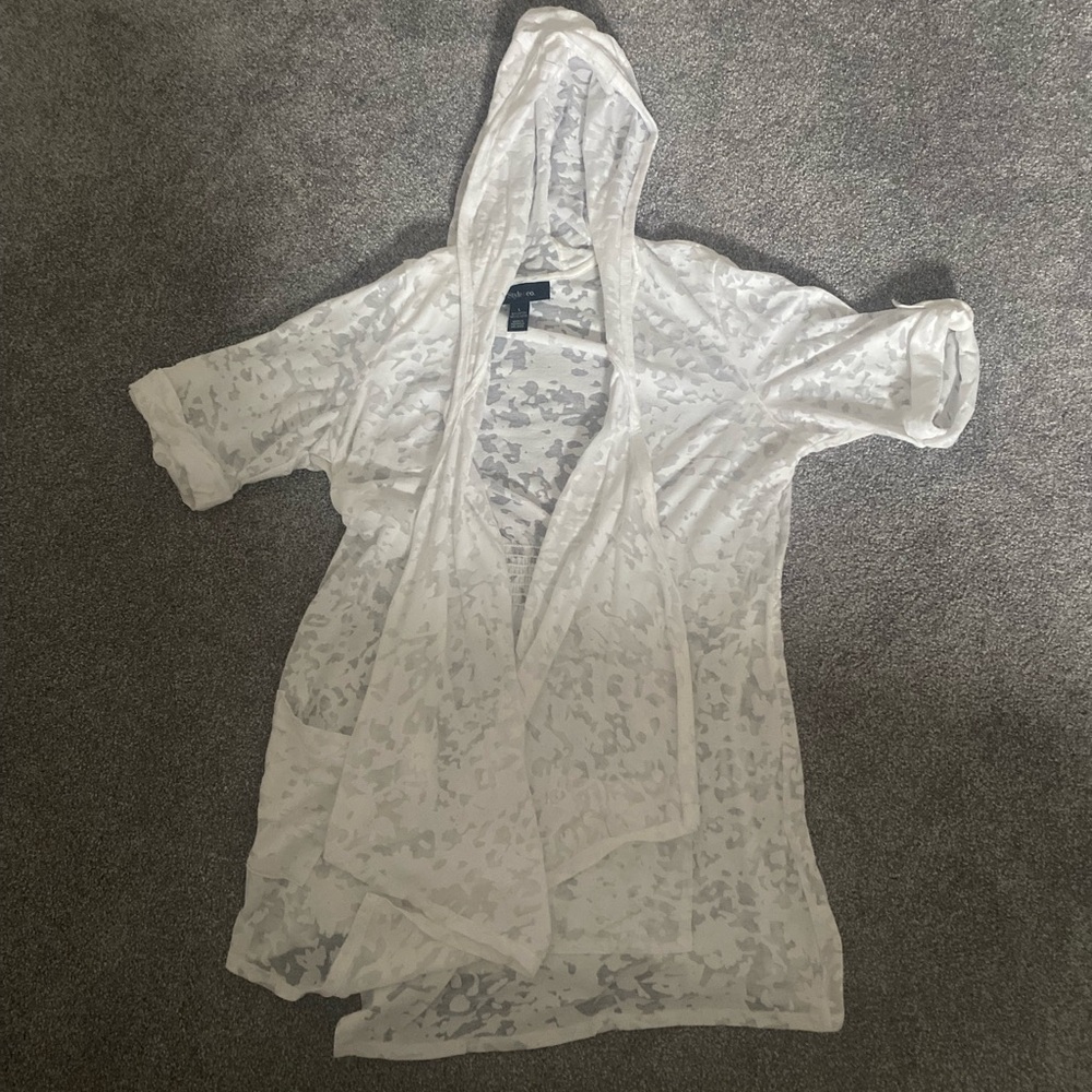 Style & Co.  White Patterned Cover Up